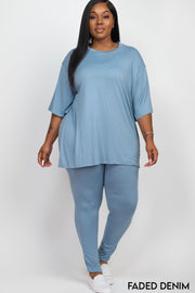 Oversized T shirt and legging sets