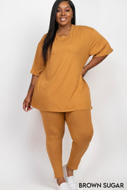 Oversized T shirt and legging sets