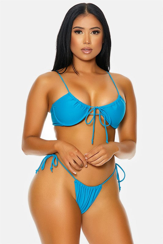 Top & Thong Bikini 2 Piece Swimsuit