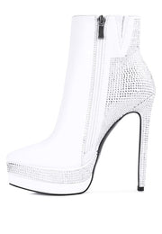 ENCANTO Diamante Set High Heeled Ankle Boot