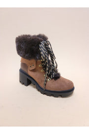 Fur Blocked Heeled Boots